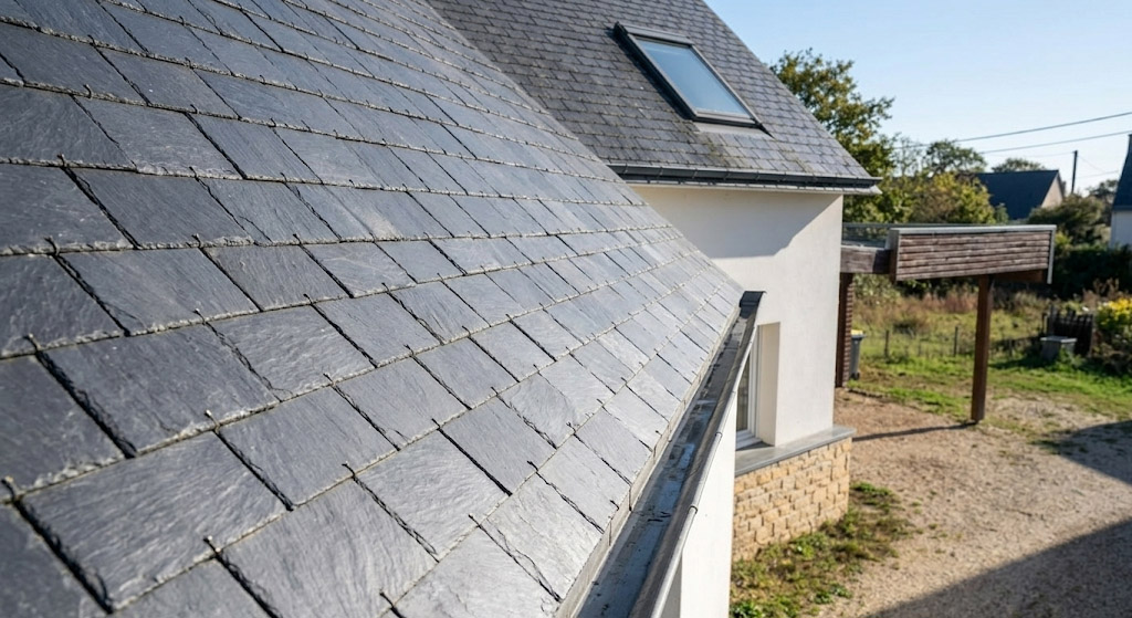 Toiture après traitement et rénovation par Mégalithes Toitures